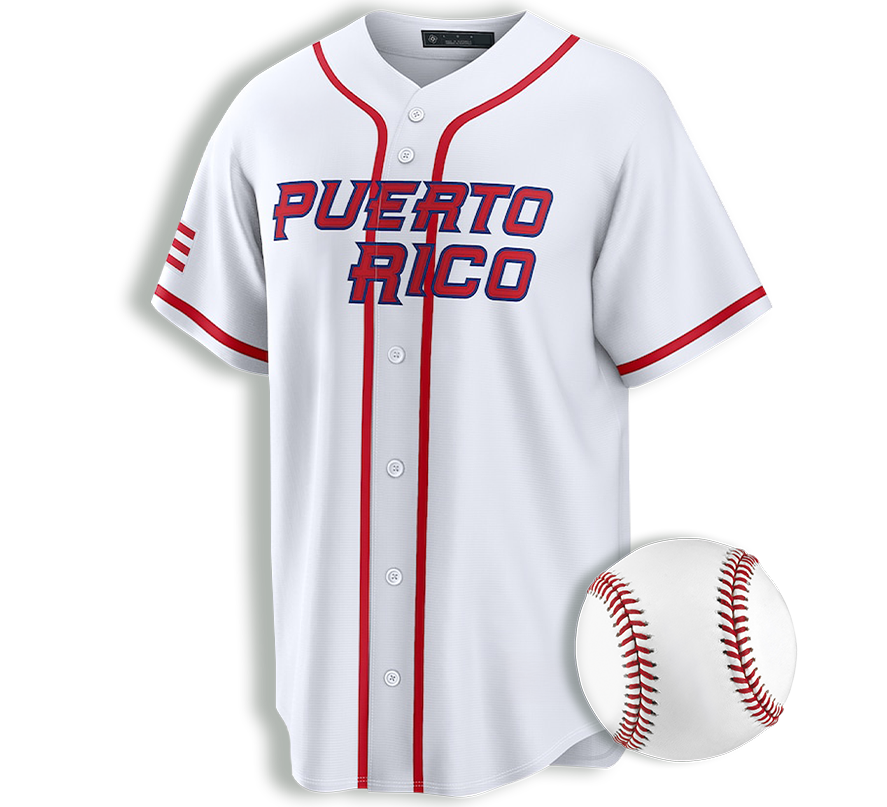 Camisa y bola oficial autografiadas por la selección de Puerto Rico